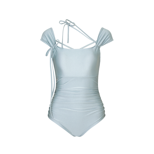 PP25HSSW02BL Pain or Pleasure Women Dew Cowl Swimsuit light blue