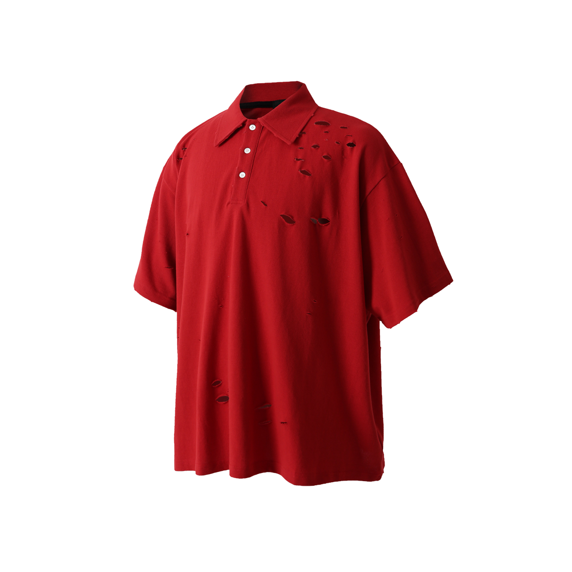 로어링라드 디스트로이드 피케이 티셔츠 레드(ROARINGRAD Destroyed PK T-shirt Red)