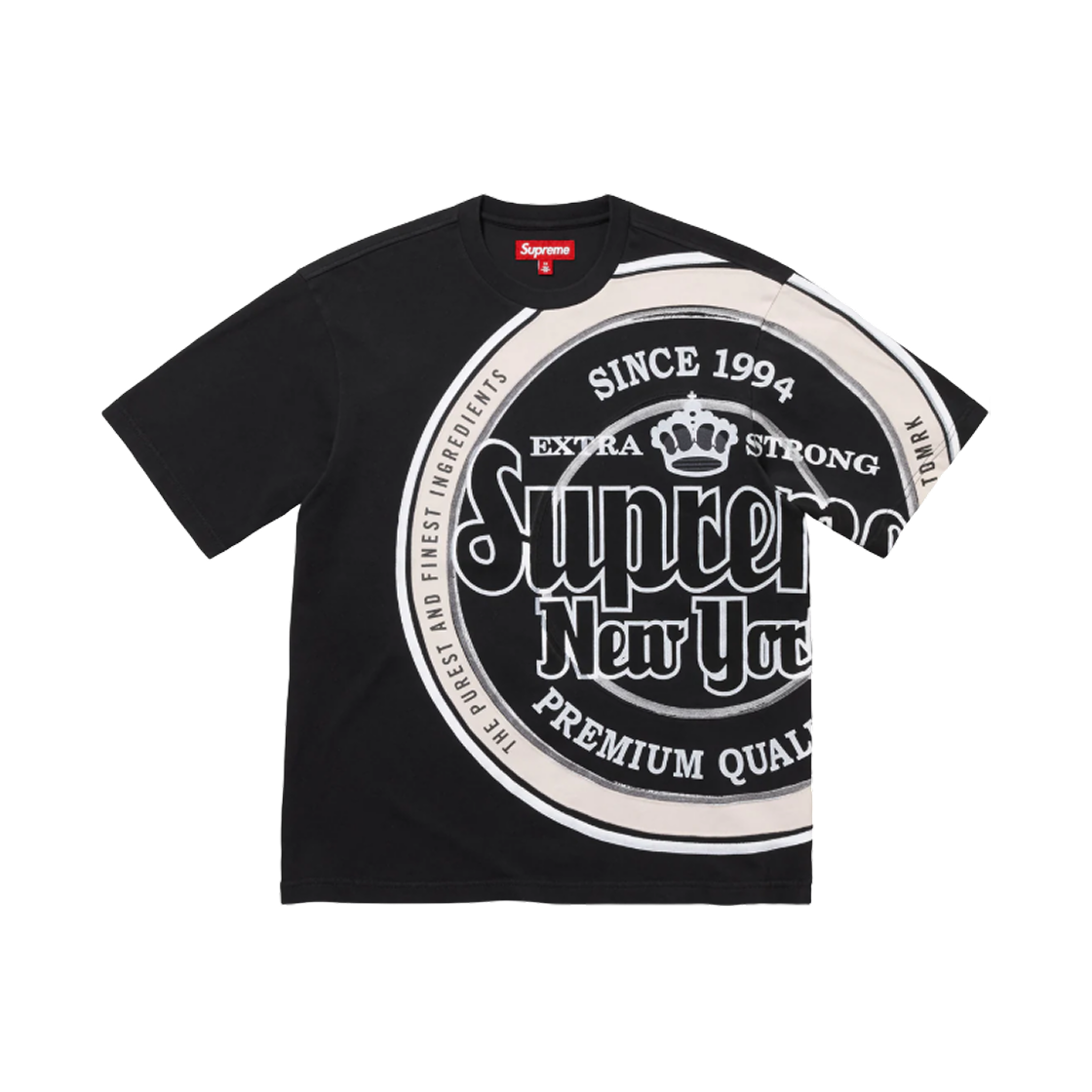 슈프림 라거 숏슬리브 탑 블랙 - 25SS