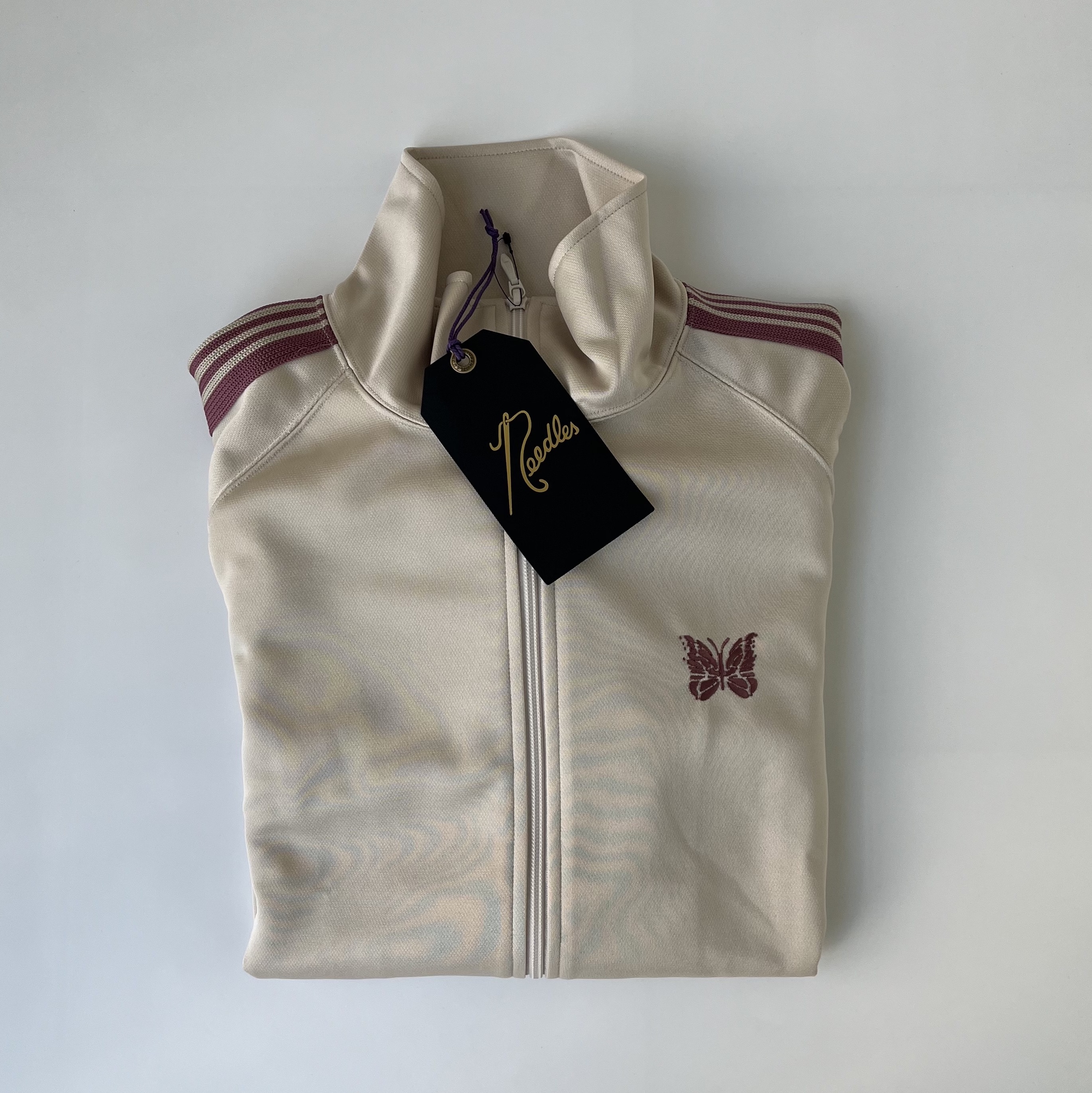 Needles Track Jacket Poly Smooth Ivory, Needles Poly Smooth Track Jacket Saxophone 착용 스타일 - 6