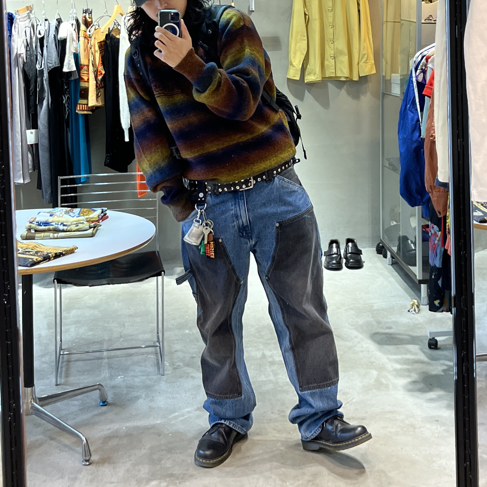 Aries Boucle Space Dye Knit Multi - 24FW 착용 스타일