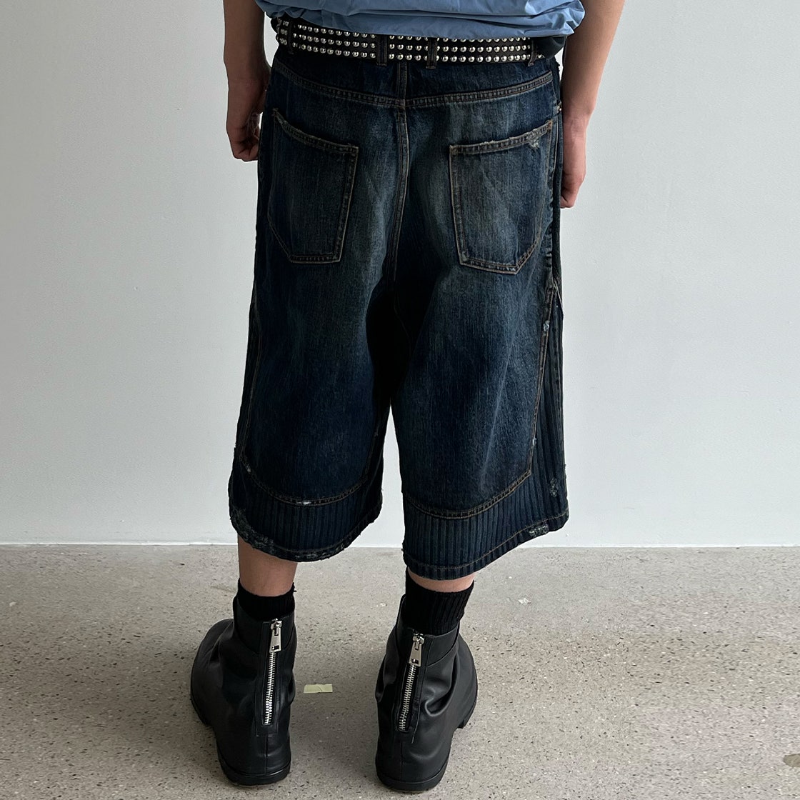25020-9621-011-MB [더블적립]Farfromwhat Far Two-Tone Denim Bermuda Pants - #4