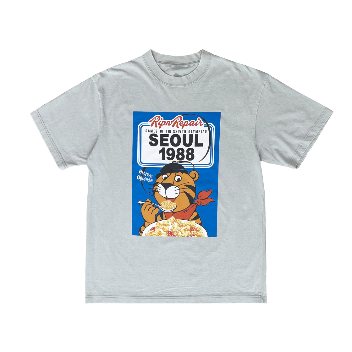 RNR25SSTS001GRY R&Co. RNR Seoul 1988 Unisex Top Gray