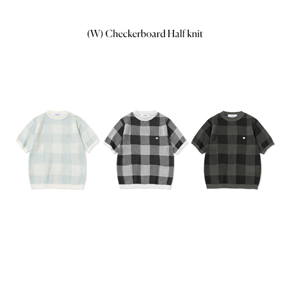 니티드 여성 체커보드 하프 니트 민트(Knitted W Checkerboard Half Knit Mint) - 2