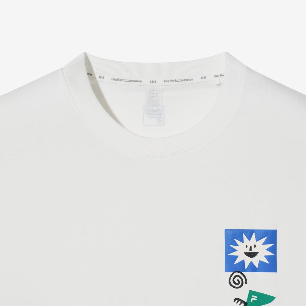 1100FS2RSH2403XOWH FILA Summer Graphic T-Shirt Off White - #3
