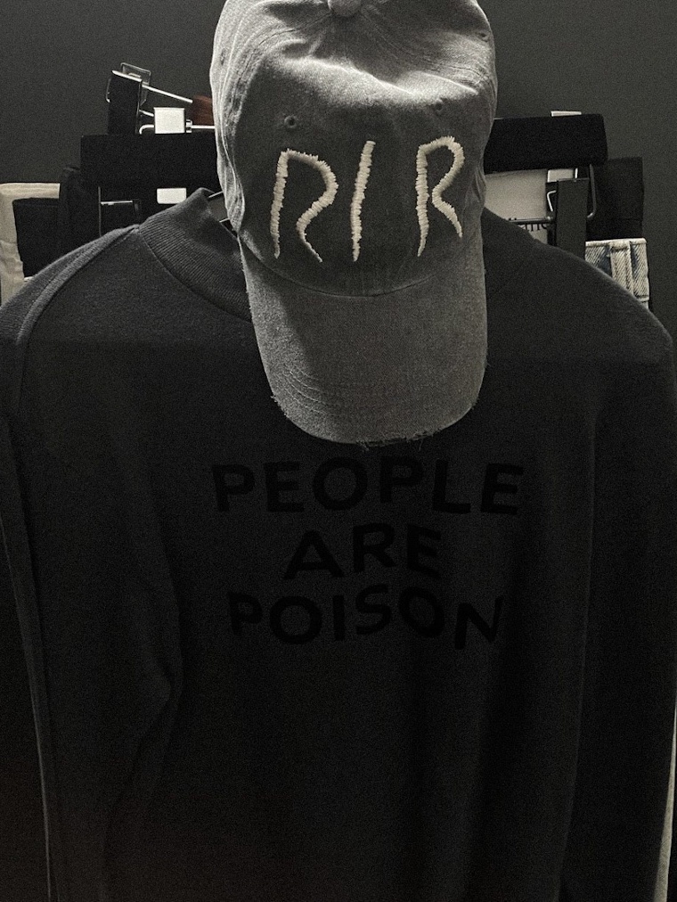 REPINER RIR Destroyed Washed Cap Gray 착용 스타일 - 2