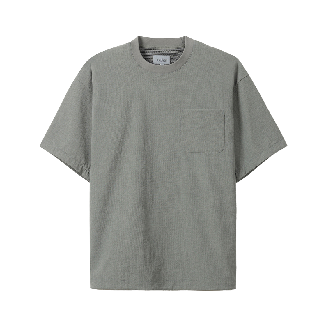 시리즈 자외선 차단 오버핏 반팔 티 라이트 카키(Series Uv Protection Oversized Short Sleeve T Shirt Light Khaki) - 1