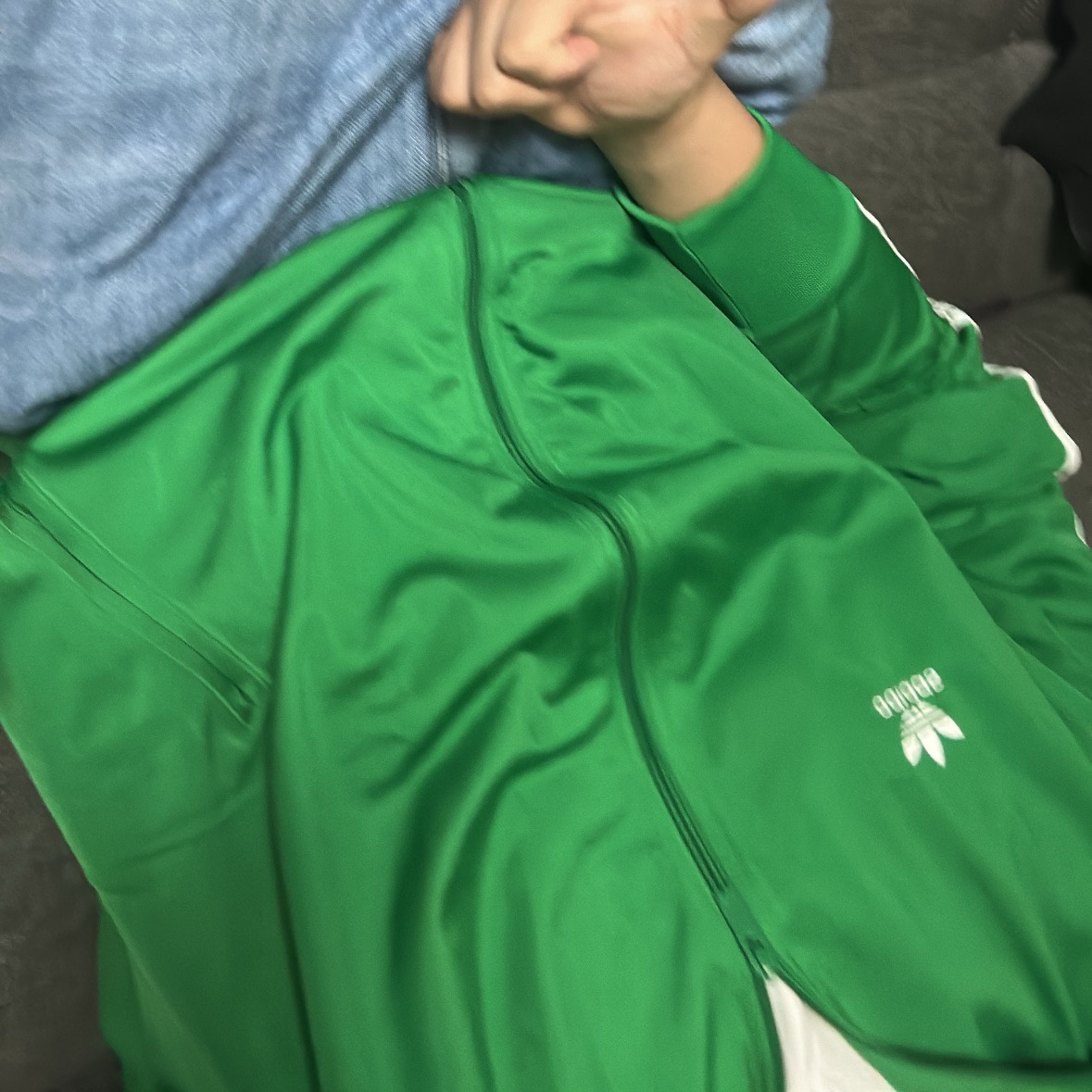 Adidas Adicolor Classic Firebird Track Top Green - KR Sizing 착용 스타일