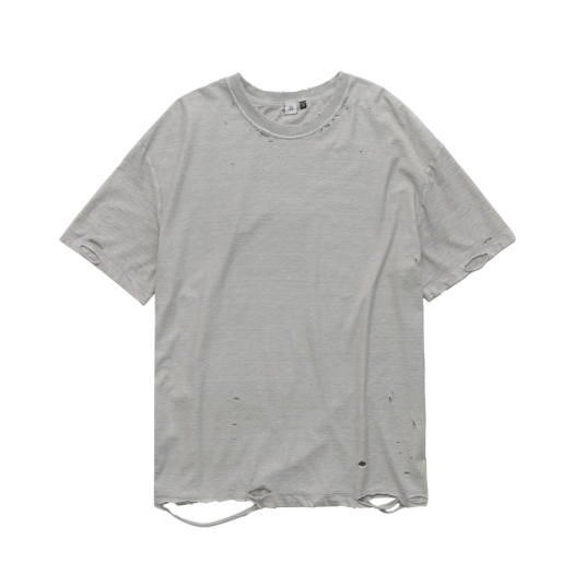 PL5OTS0424A6 Polyteru Reversed 1/2 Tee Destroyed Ver. Light Gray