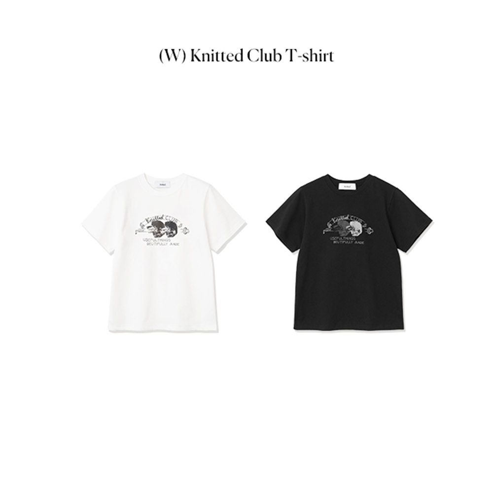 니티드 여성 니티드 클럽 티셔츠 블랙(Knitted W Knitted Club T-Shirt Black) - 2