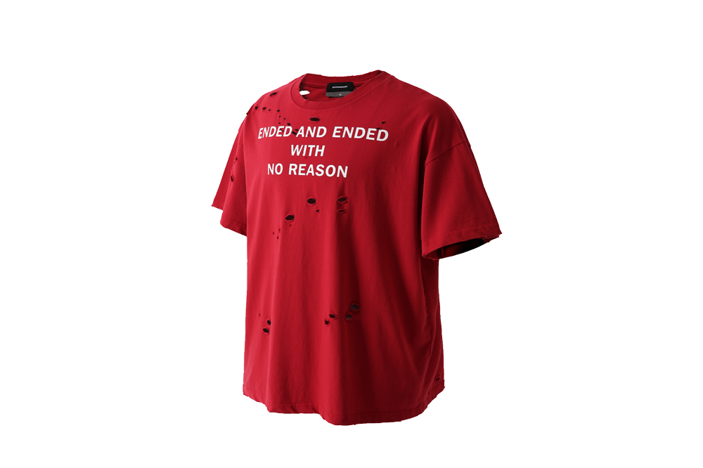 ROARINGRAD ♥ DAMAGE LETTERING T-SHIRTS /追跡付 로어링라드 데미지 레터링 티셔츠 레드 | ROARINGRAD | KREAM
