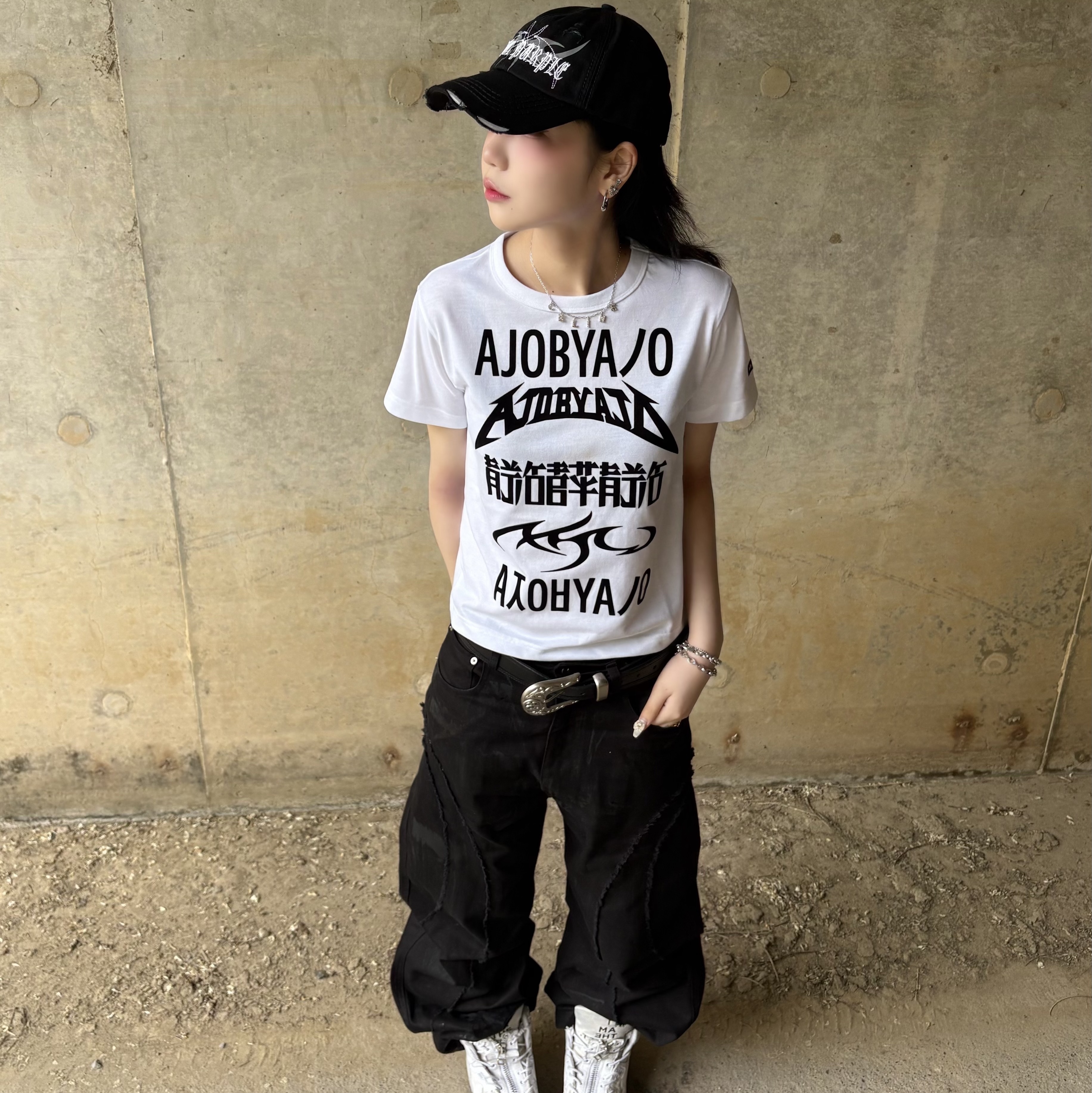 Stussy SS Link Cowboy Belt Black, Converse x Takahiromiyashita The Soloist ERX 260 Mid White 착용 스타일 - 3