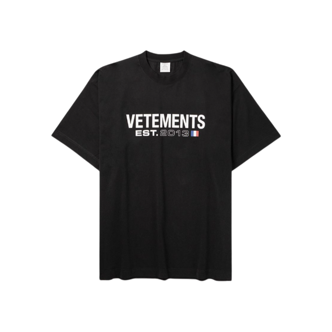 베트멍 로고 2013 오버사이즈 프린트 티셔츠 블랙(Vetements Logo 2013 Oversized Print T-Shirt Black)