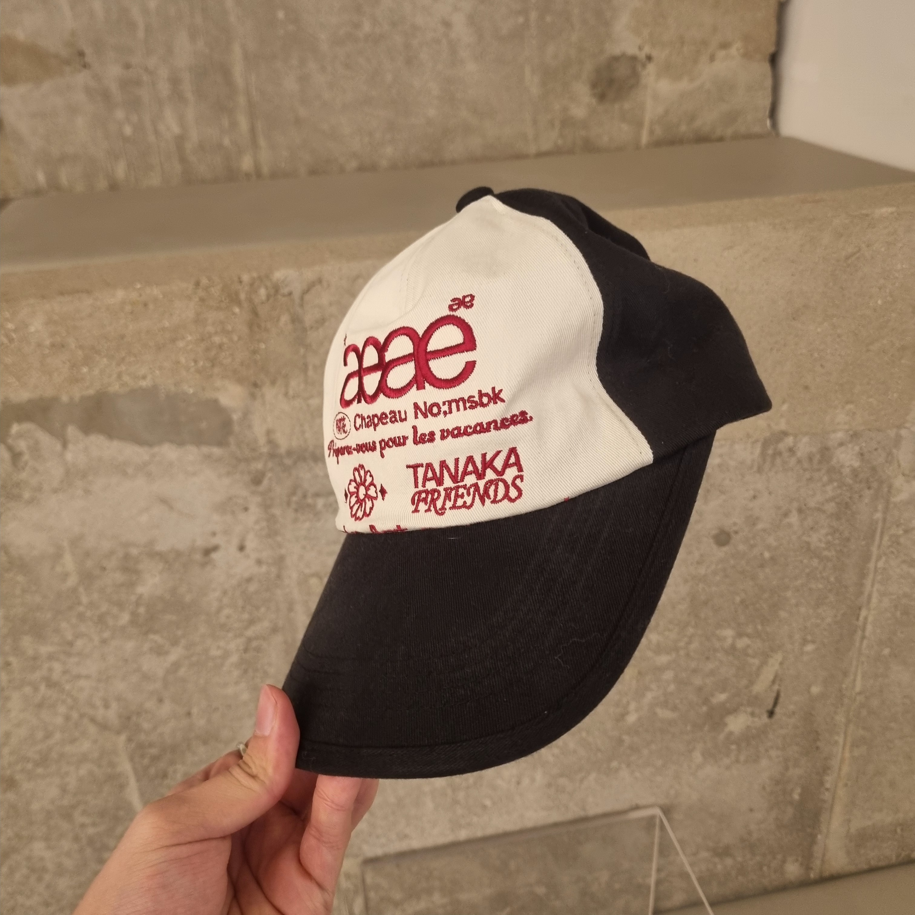 AEAE Web Logo 5 Pannel Ball Cap Ecru & Black 착용 스타일 - 1