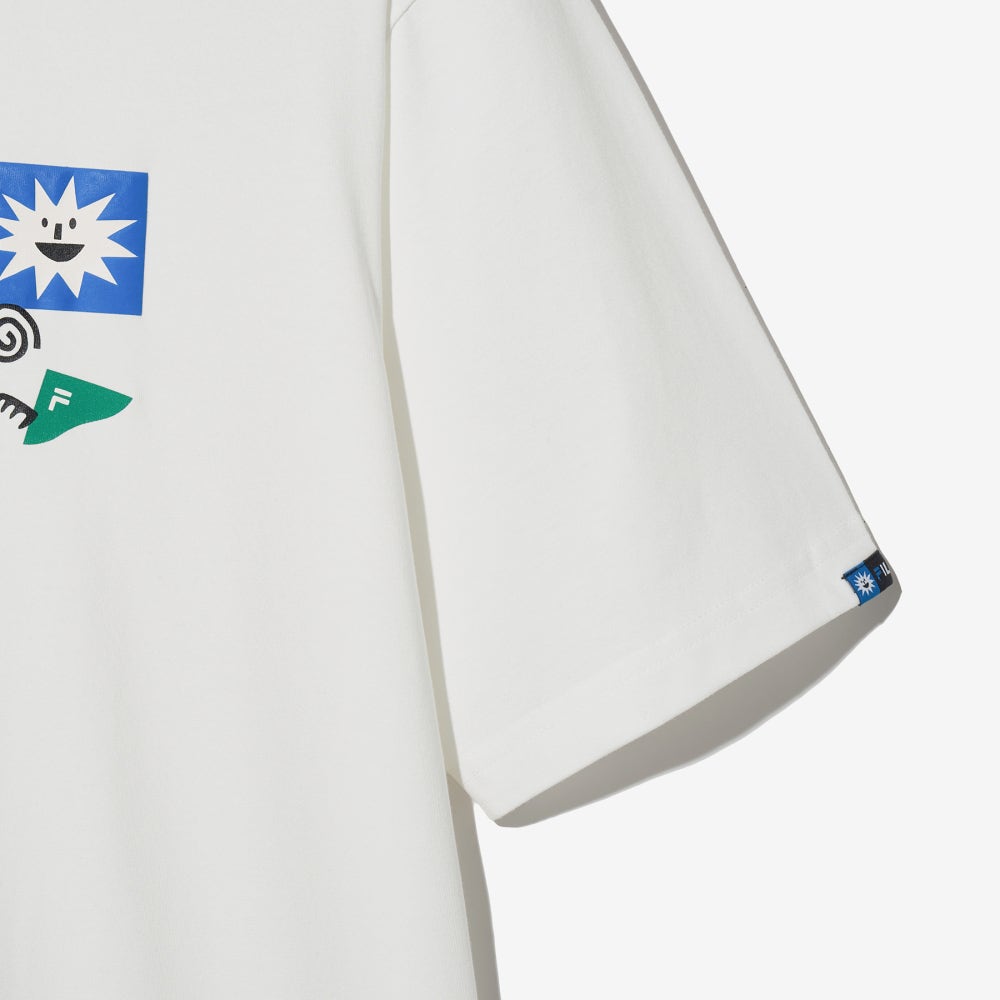 1100FS2RSH2403XOWH FILA Summer Graphic T-Shirt Off White - #4