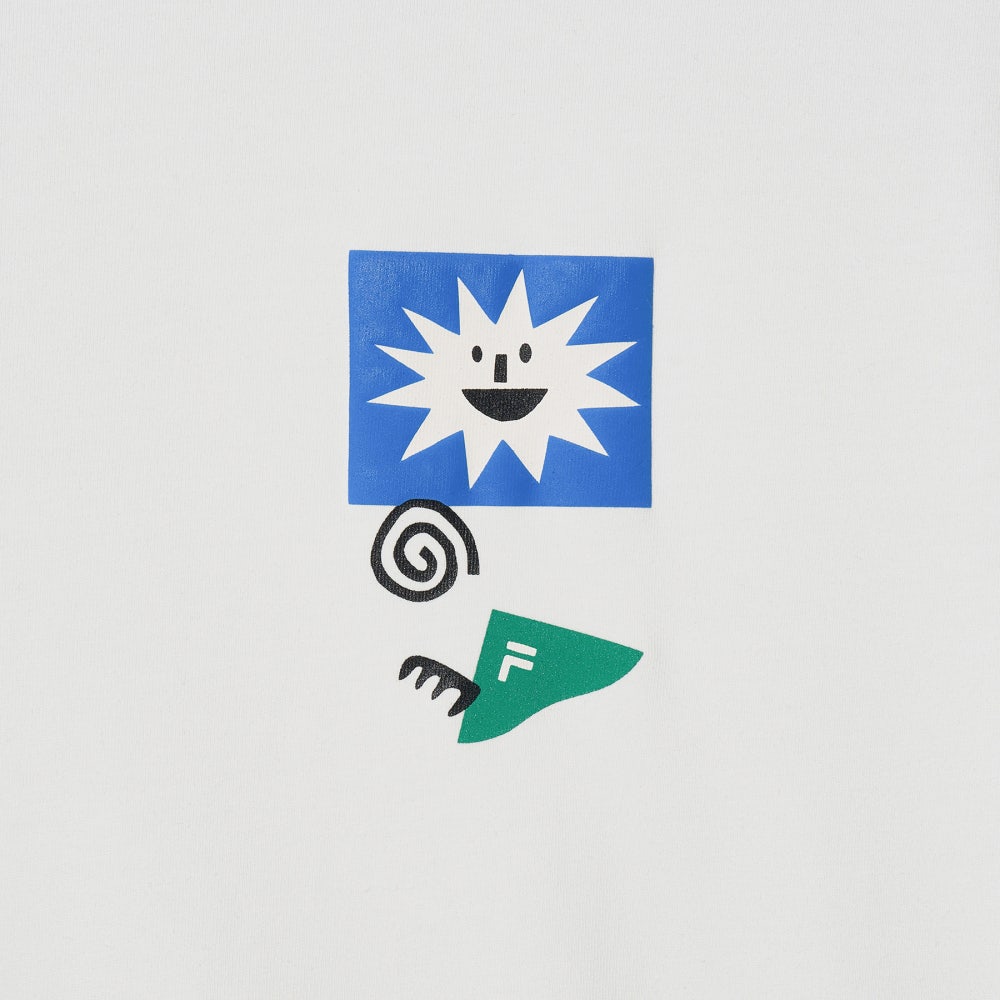 1100FS2RSH2403XOWH FILA Summer Graphic T-Shirt Off White - #5