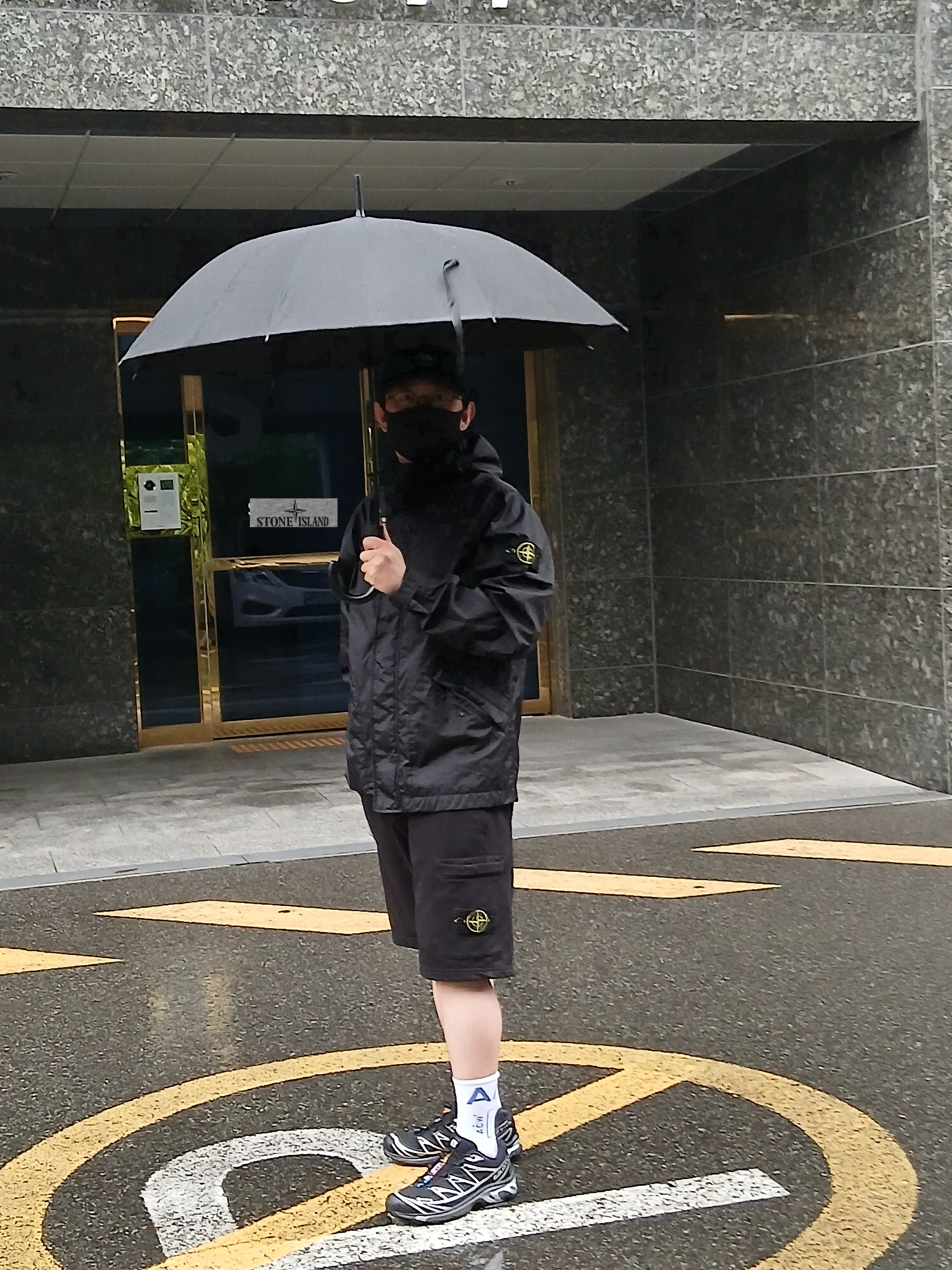 Supreme x The North Face Split 6-Panel Black - 24SS, Stone Island 4100093 Water-Resistant Hooded Jacket Black - 25SS ์ฐฉ์ฉ ์คํ์ผ - 1
