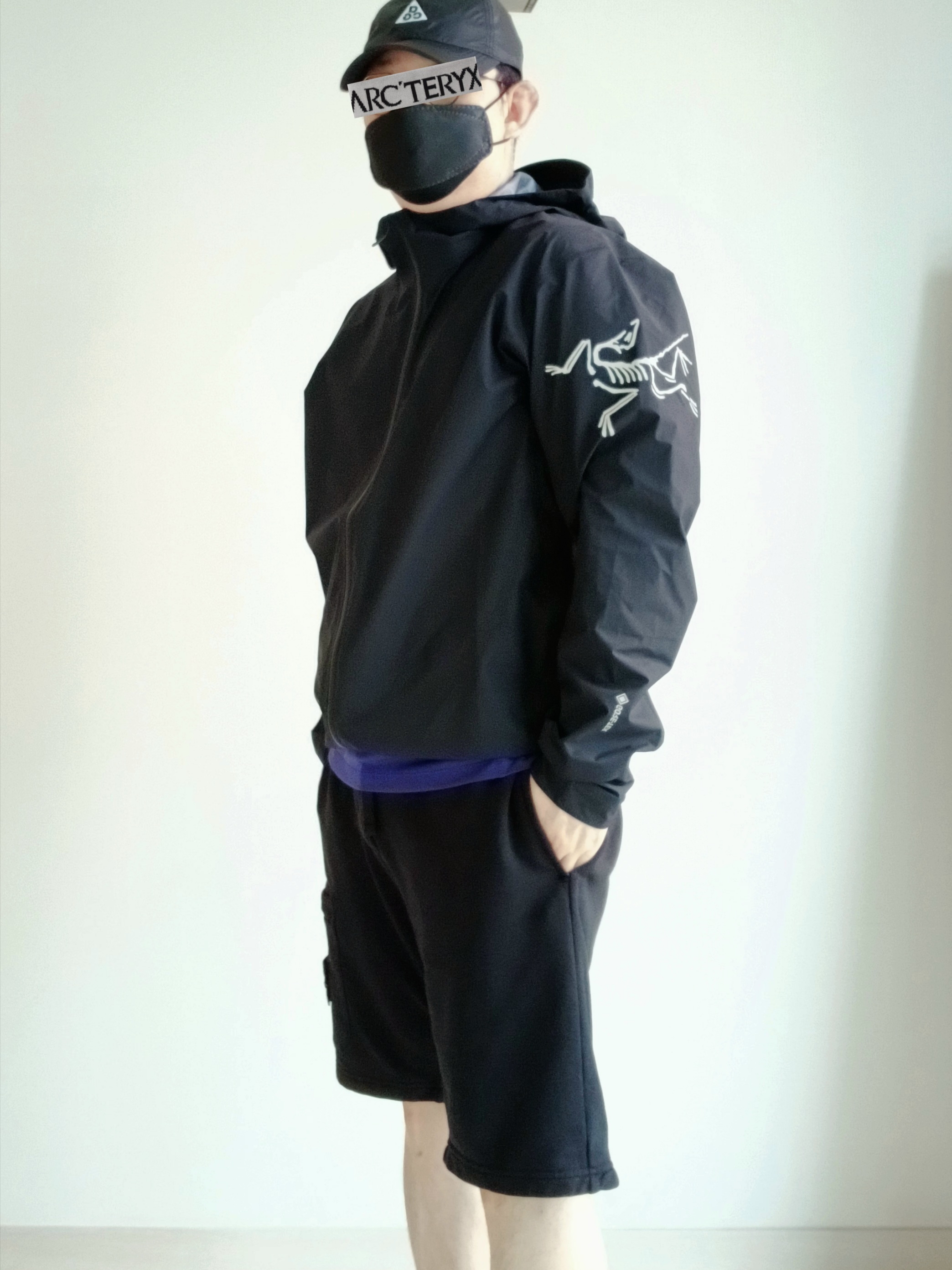 Nike ACG Trail Cap Black, Arc'teryx Norvan Jacket Black 착용 스타일 - 10