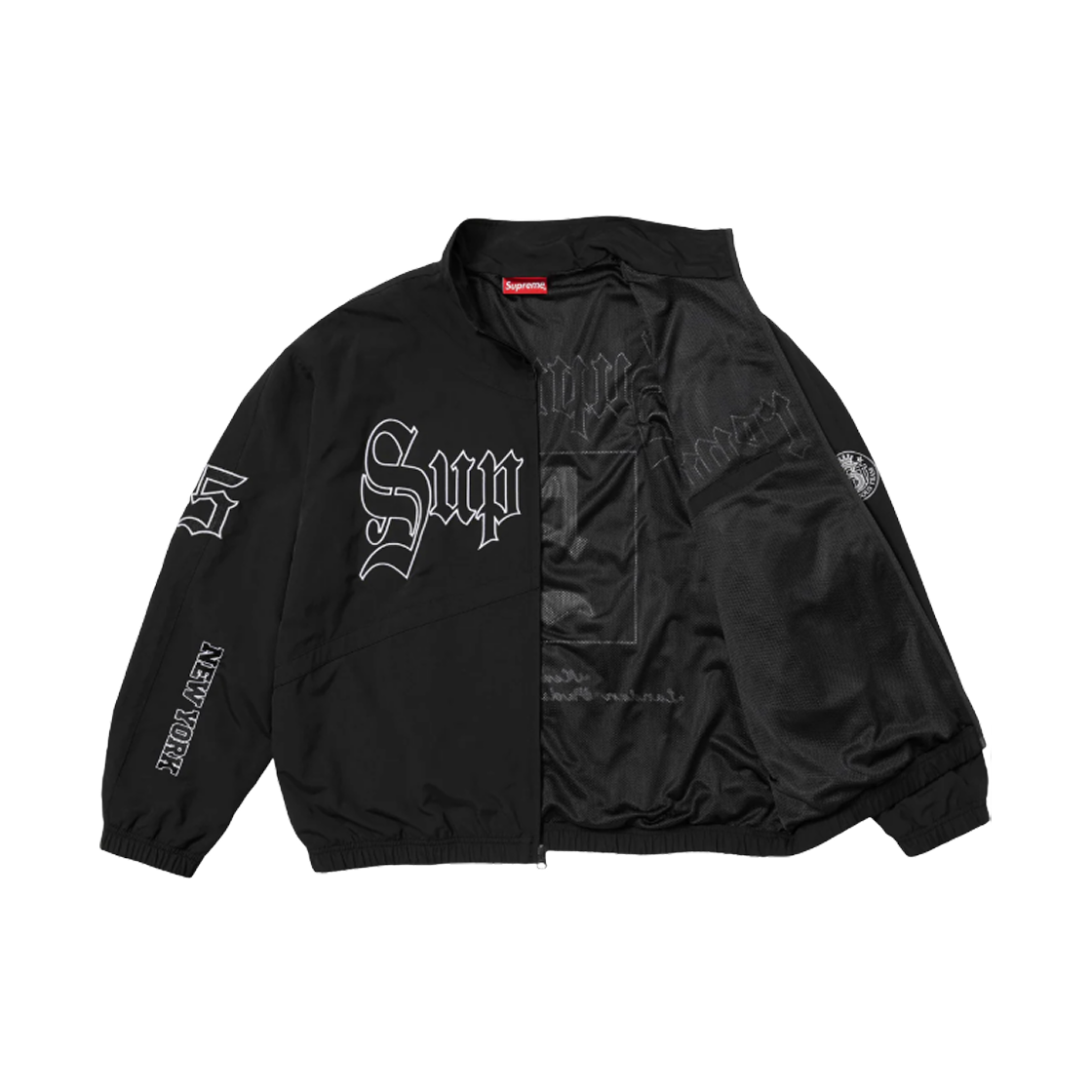 新品 XL Supreme Old English Track Jacket 黒 Supreme オールドイングリッシュトラックジャケット XL