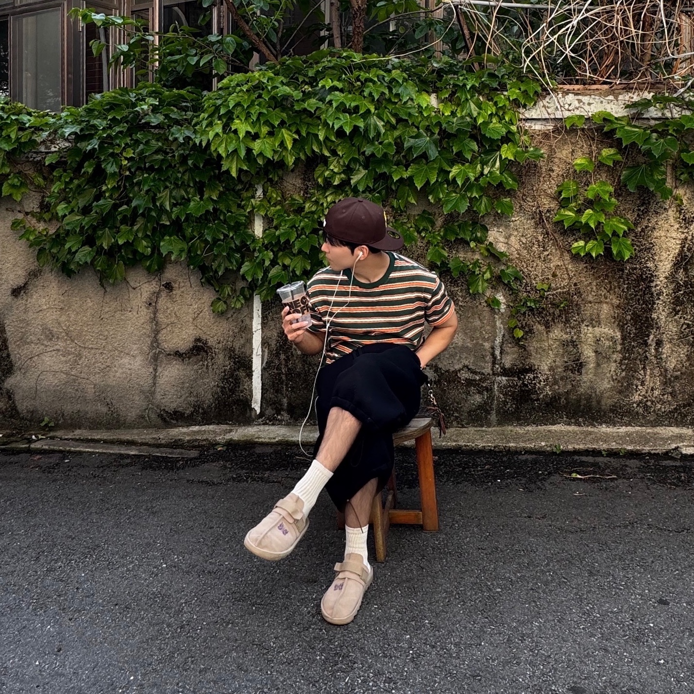 Reebok x Needles Beatnik Beige 착용 스타일