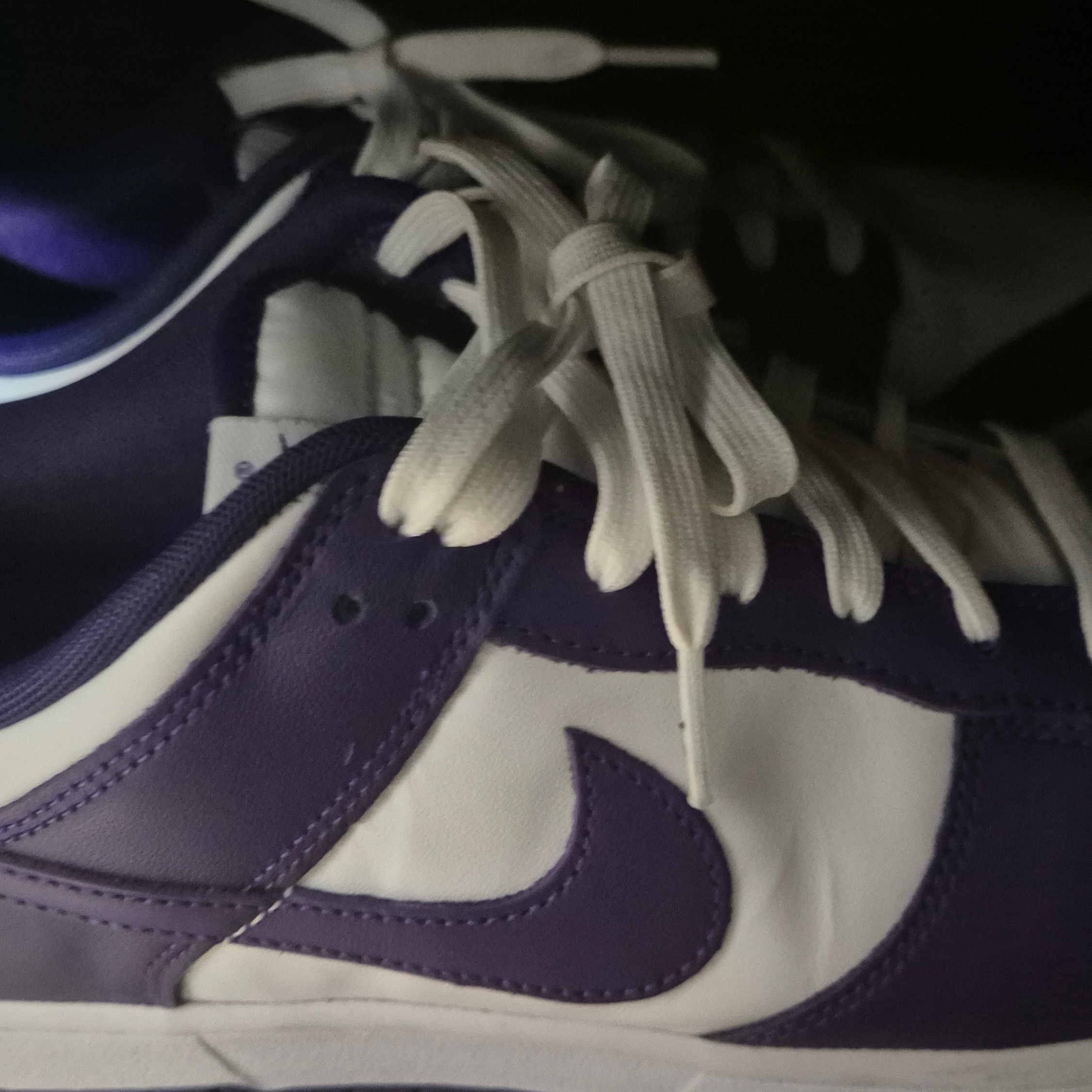 Nike Dunk Low Retro Championship Court Purple 착용 스타일