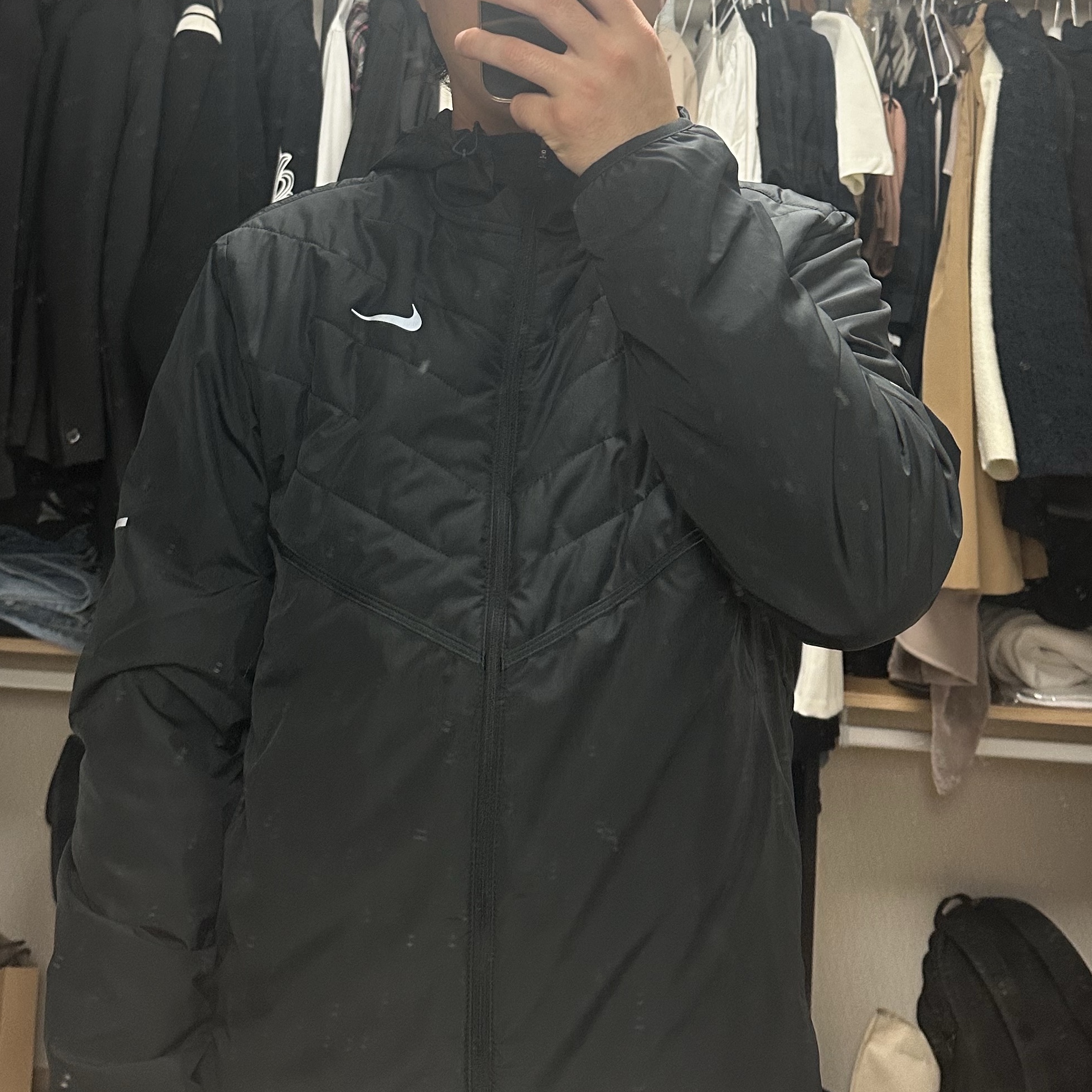 Nike Therma-Fit Repel Synthetic Fill Running Jacket Black - Asia 착용 스타일