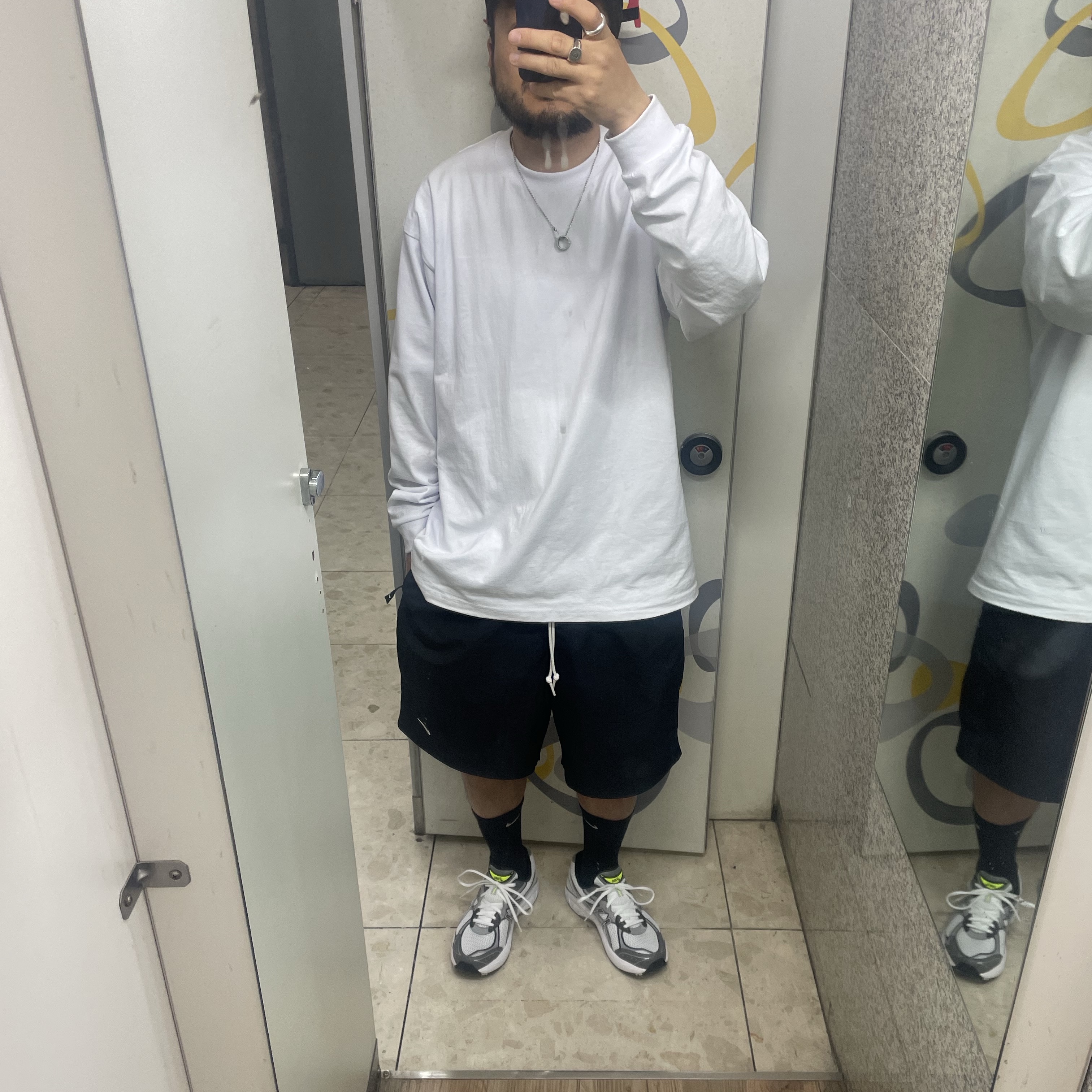 Asics x JJJJound GT-2160 White Black 착용 스타일