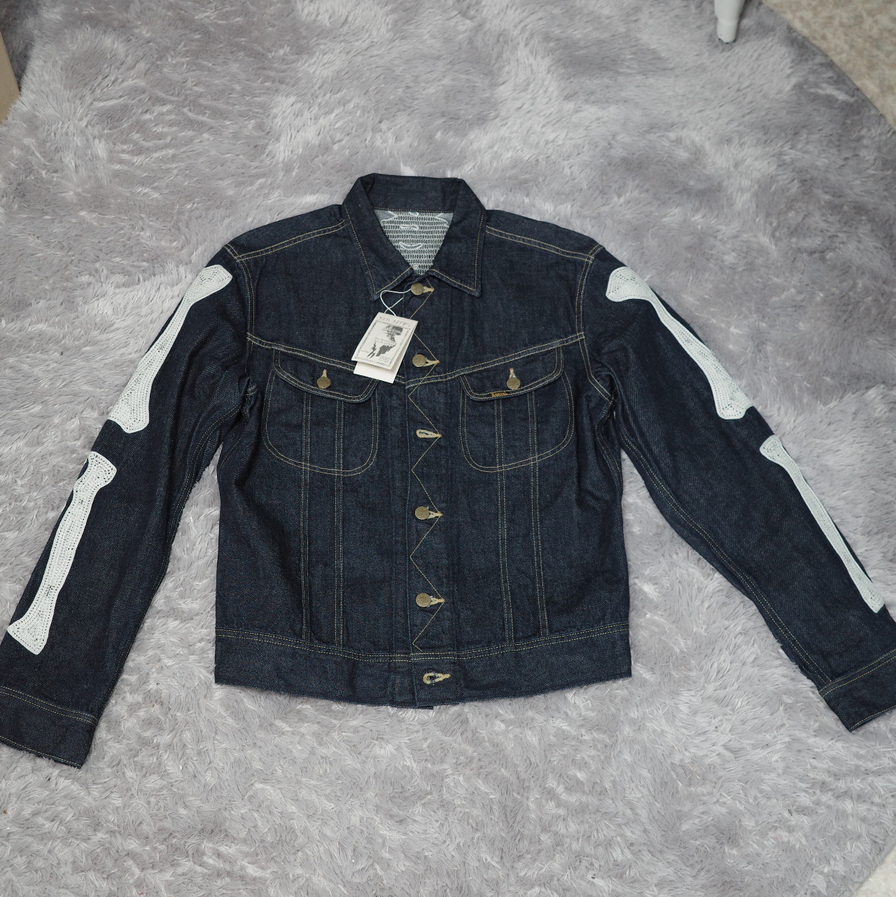 Kapital 11.5 oz. Denim Mexican Tuxedo Westerner Bone Jacket Indigo 착용 스타일 - 1