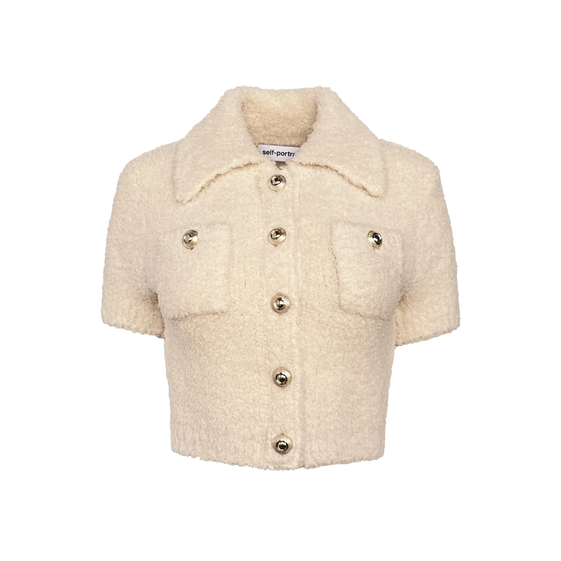 셀프 포트레이트 우먼 크림 플러피 니트 탑 크림 - 25SS(Self Portrait Women Cream Fluffy Knit Top Cream - 25SS)