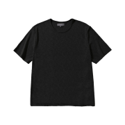 Ballute Slub U-Neck Half T-Shirts Black