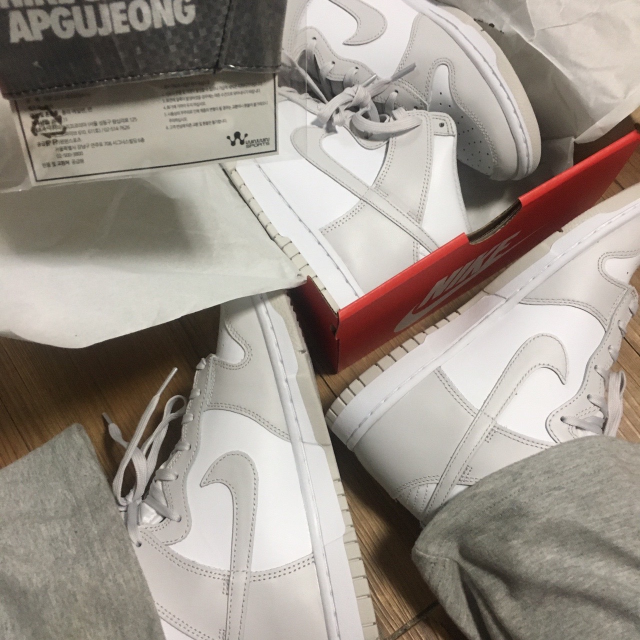 Nike Dunk High Retro Vast Grey 착용 스타일