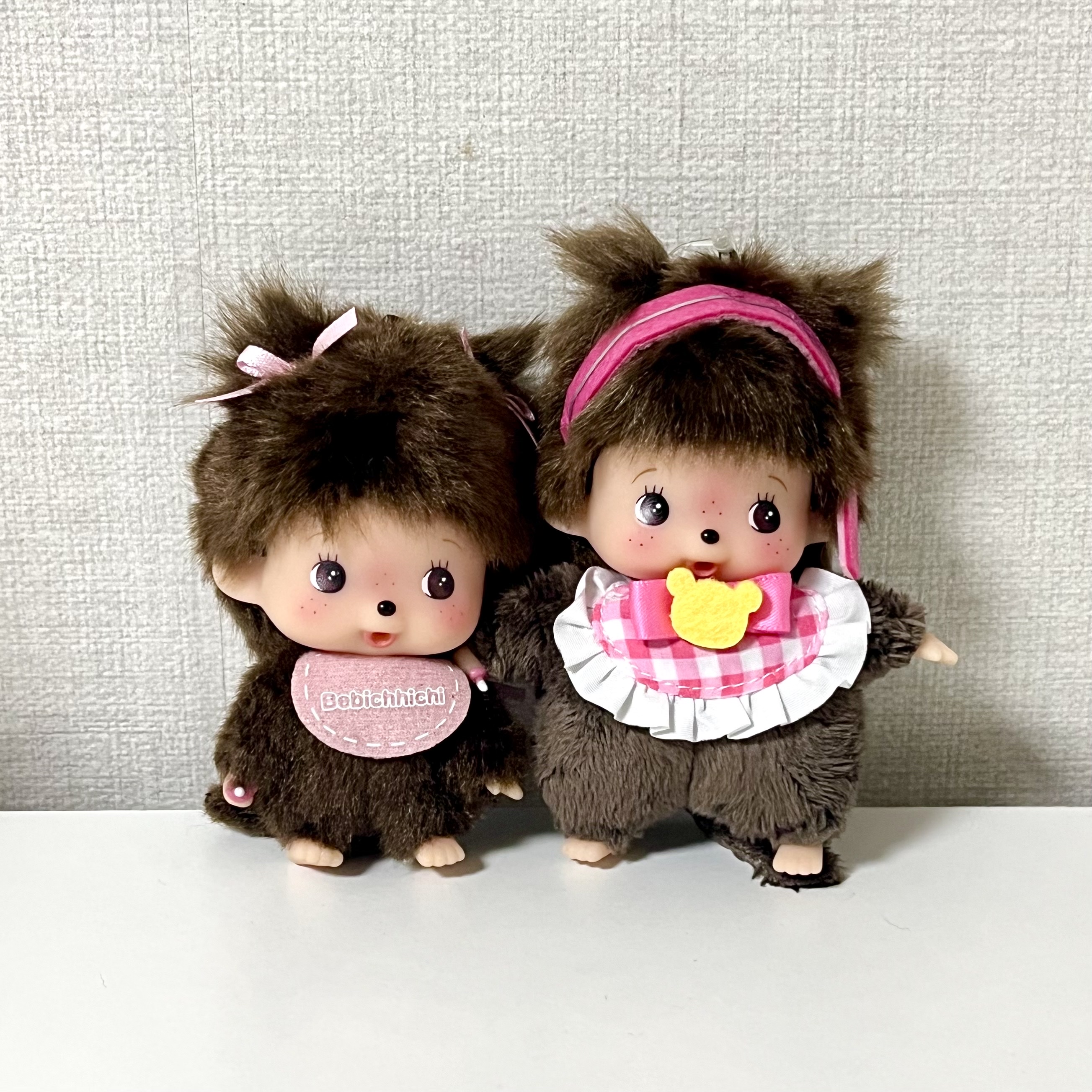 Monchhichi Idol SS Bebichhichi Key Chain Pink, Monchhichi Bebichhichi Bighead SS Girl Key Chain Pink 착용 스타일 - 2