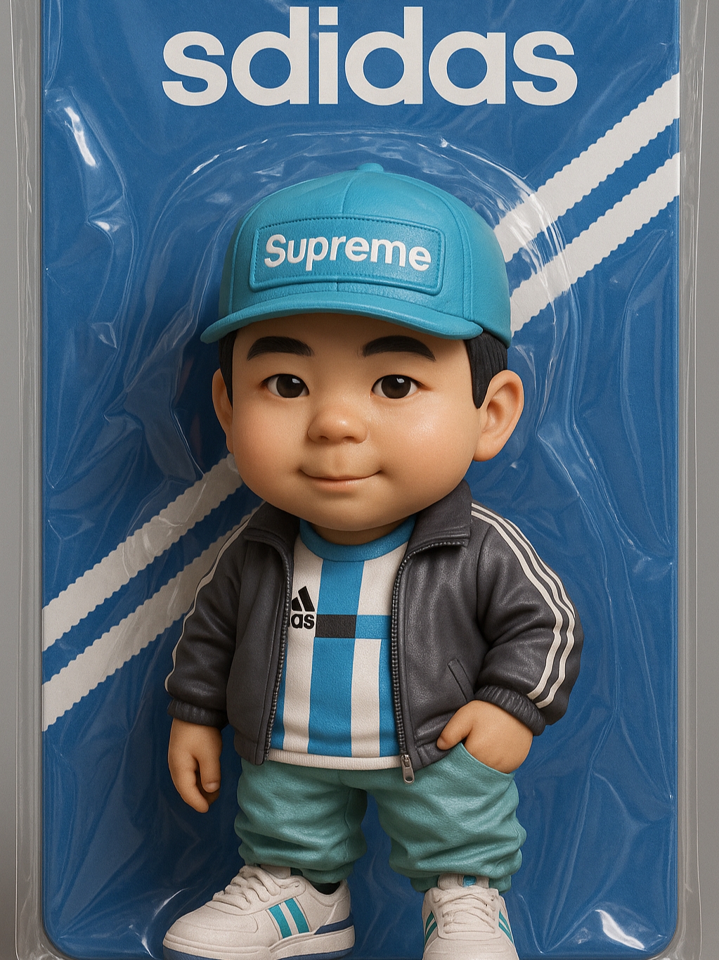 Supreme Box Logo Mesh Back New Era Blue - 23SS, Adidas Adicolor 3D Trefoil 3-Stripes Track Jacket Black - KR Sizing 착용 스타일 - 1