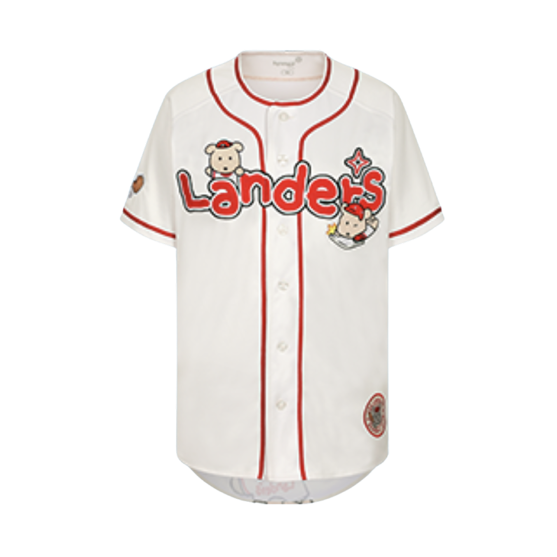 SSG 랜더스 x 깜자 유니폼 화이트 레드 (논 마킹 버전)(SSG Landers x Ggamja Uniform White Red (Non Marking Ver.))