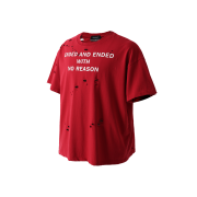 ROARINGRAD Damage Lettering T-shirt Red