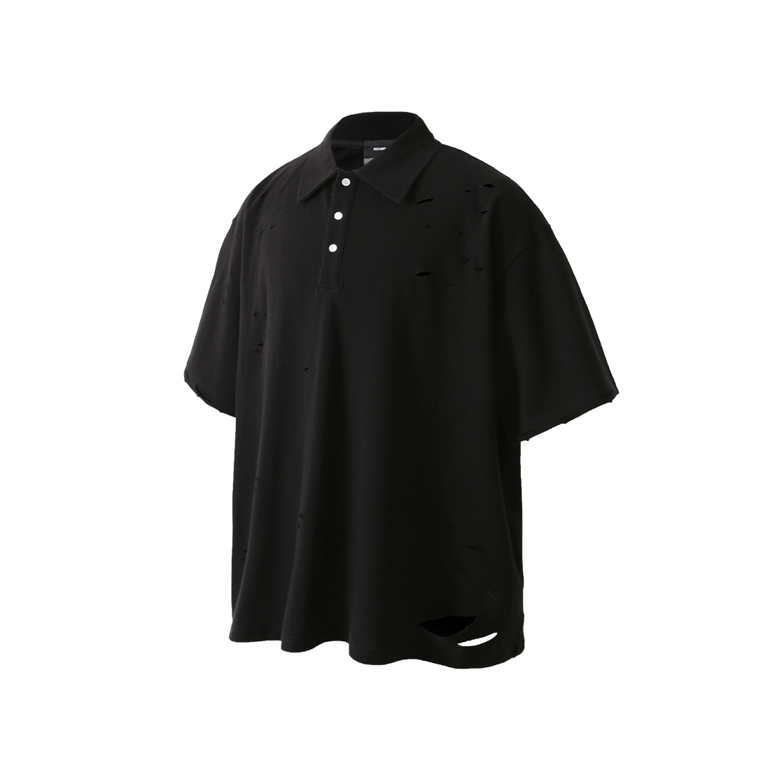 로어링라드 디스트로이드 피케이 티셔츠 블랙(ROARINGRAD Destroyed PK T-shirt Black)