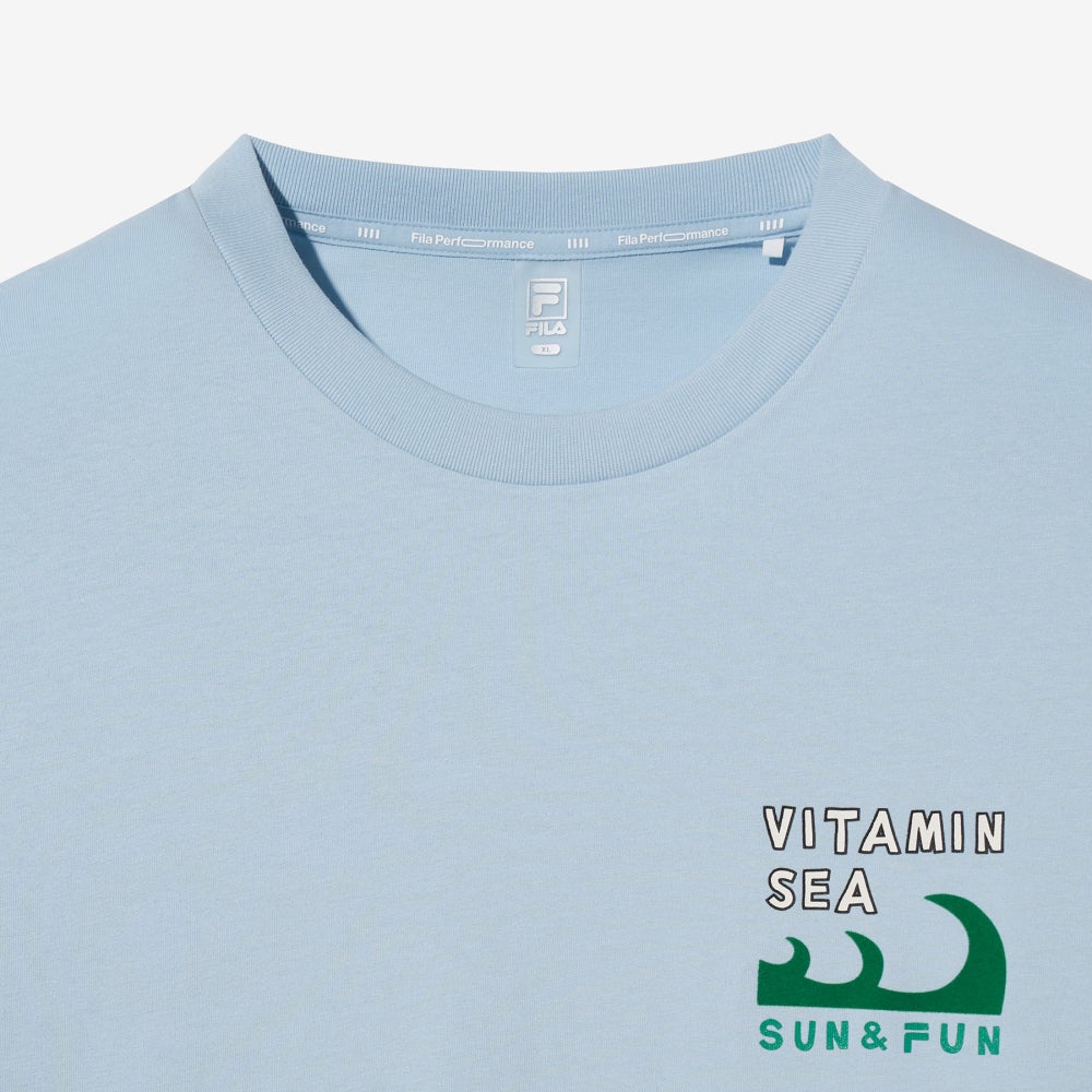 1100FS2RSH2403XLBU FILA Summer Graphic T-Shirt Light Blue - #3