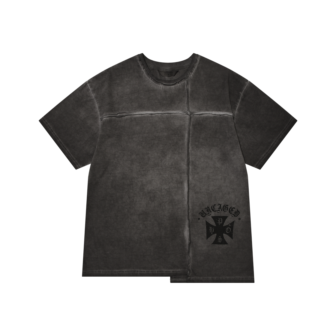 포스333 크로스 어시메트릭 티셔츠(PHOS333 Cross Asymmetric T-Shirt)