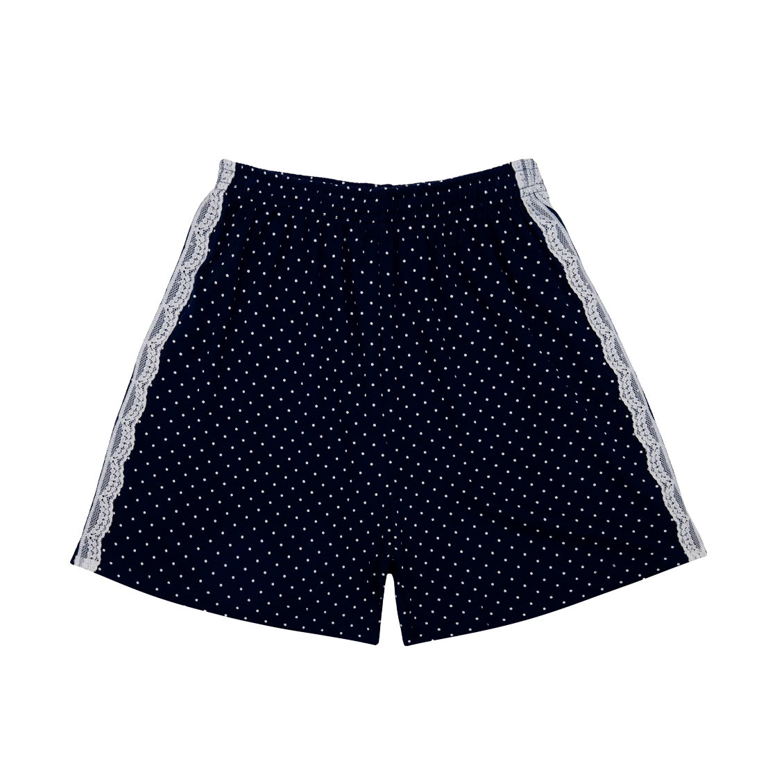 RG_PT_009_2 Rogin N Rosie Dot Detailed Side Race Shorts Navy