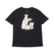 (W) Nike AS NSW Cheetah Printing T-Shirt Black - Asia
