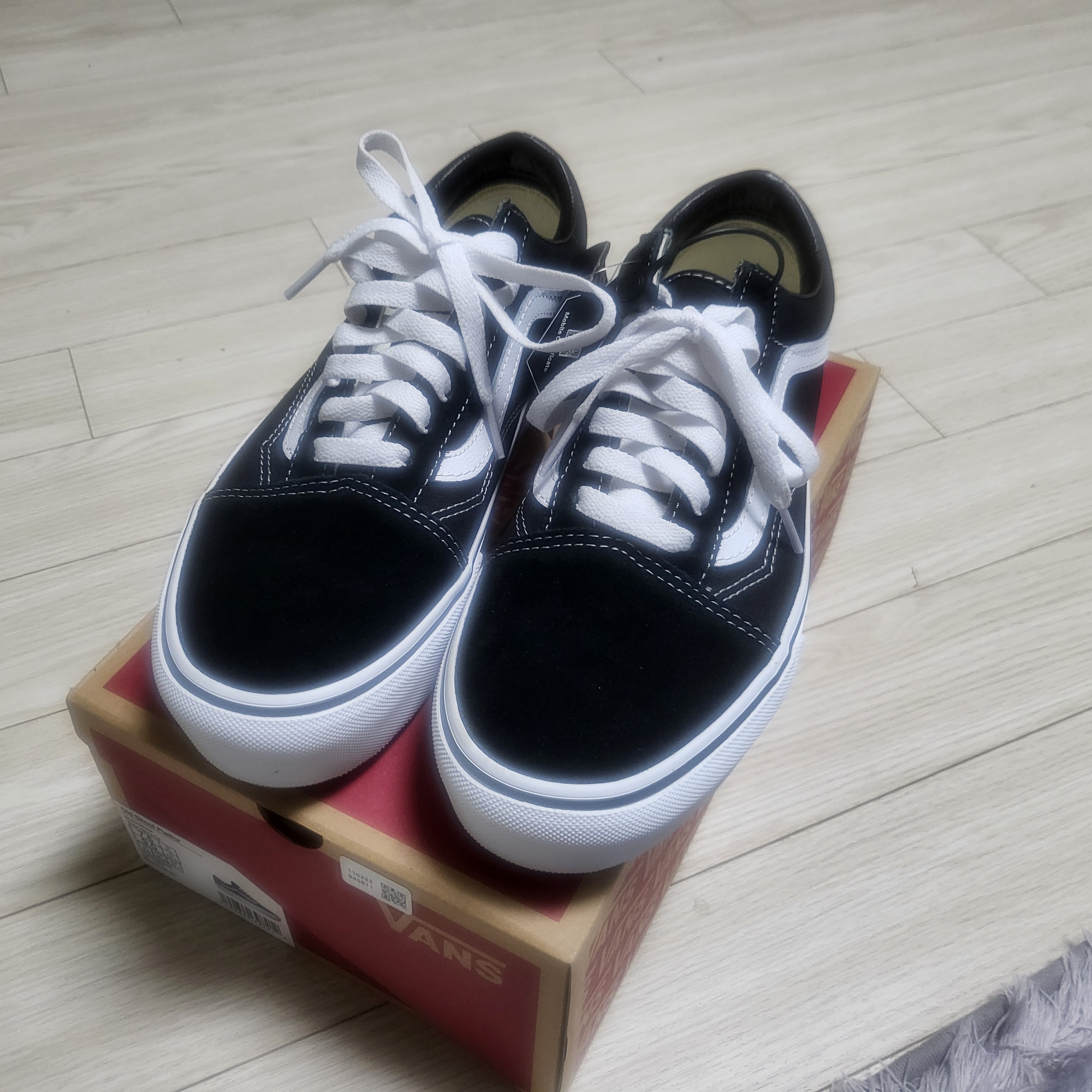 Vans Old Skool Platform Black White 착용 스타일