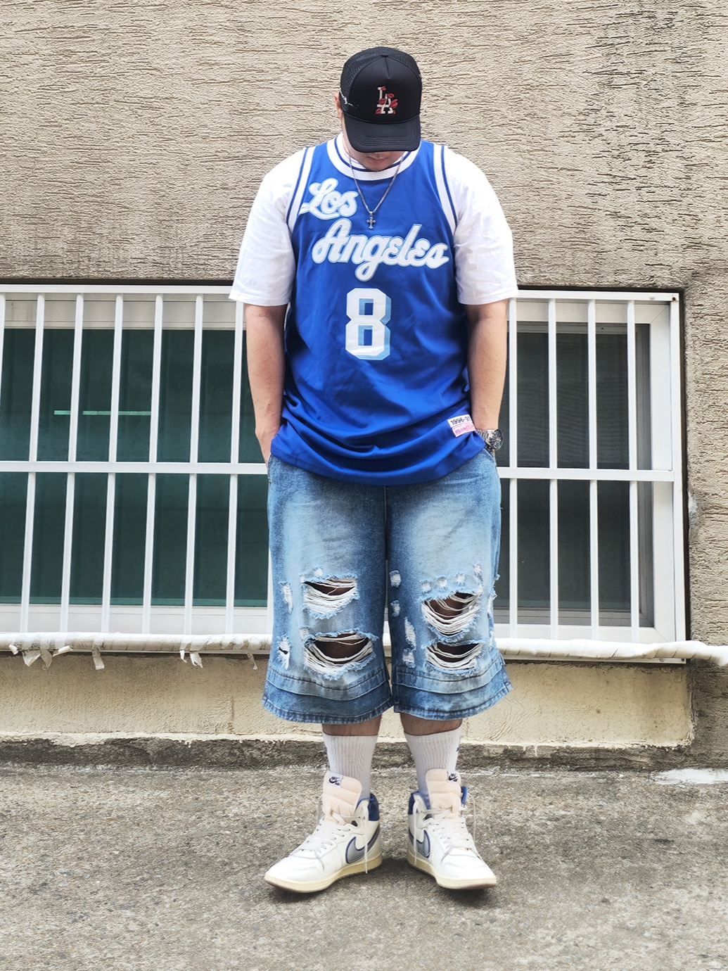 Jordan x Awake NY Air Ship PE SP Game Royal 착용 스타일 - 1