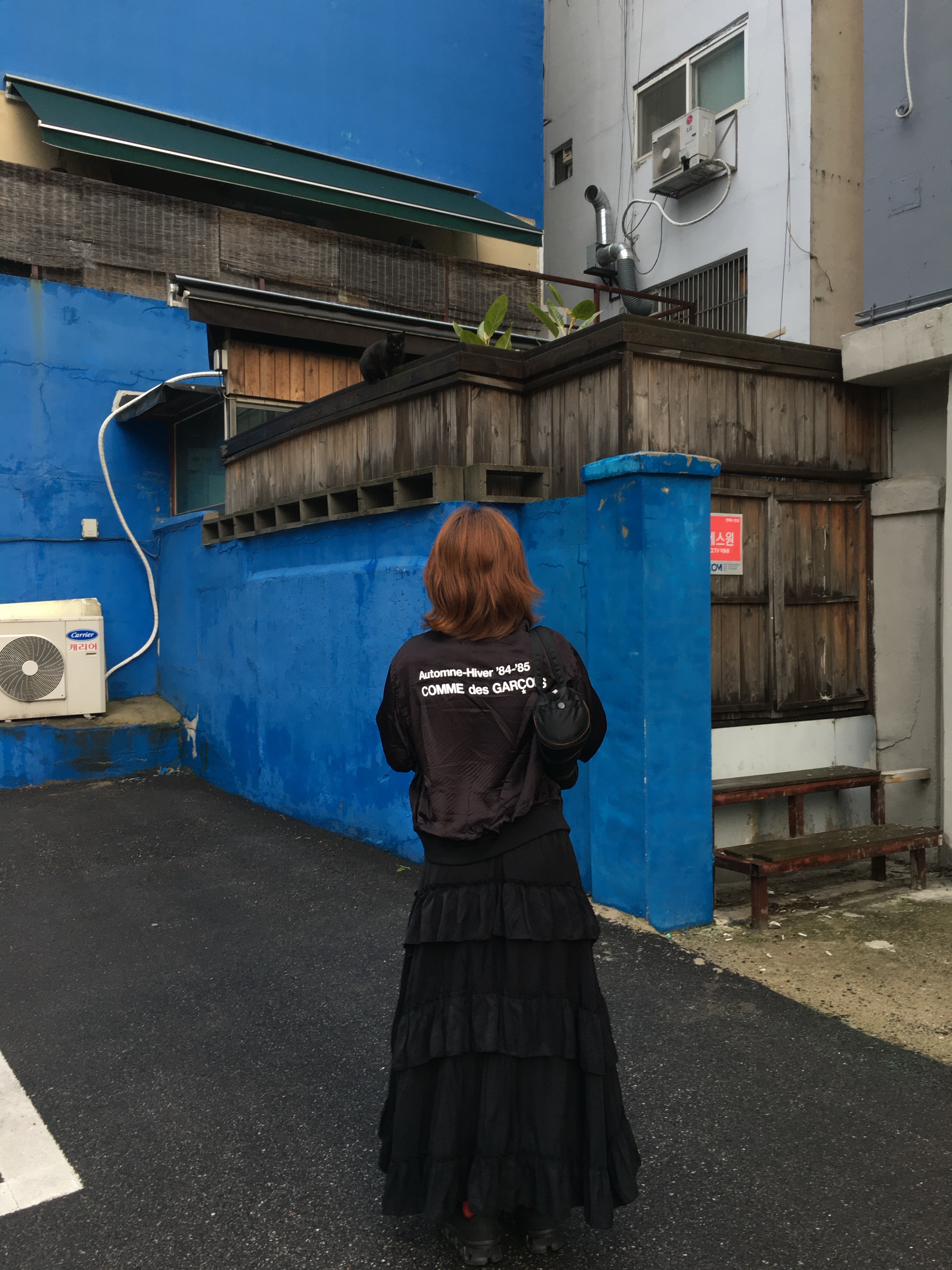 CDG '84-85 Staff Blouson Black, Porter Tanker Duffle Bag S Black 착용 스타일
