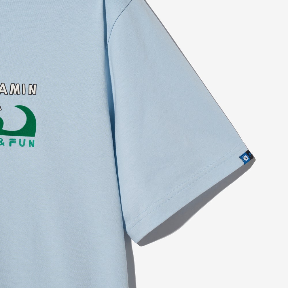 1100FS2RSH2403XLBU FILA Summer Graphic T-Shirt Light Blue - #4