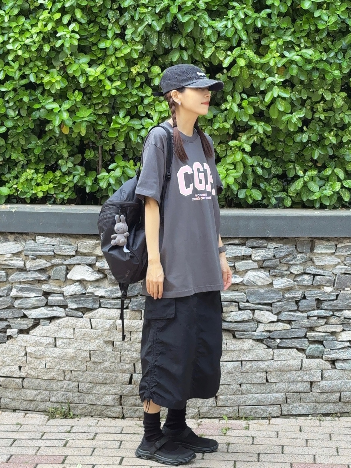 Supreme Denim Camp Cap Black - 23SS, Arc'teryx Heliad 15 Backpack Black 착용 스타일 - 2