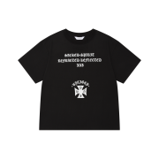 PHOS333 Uncaged Slogan T-Shirt Black