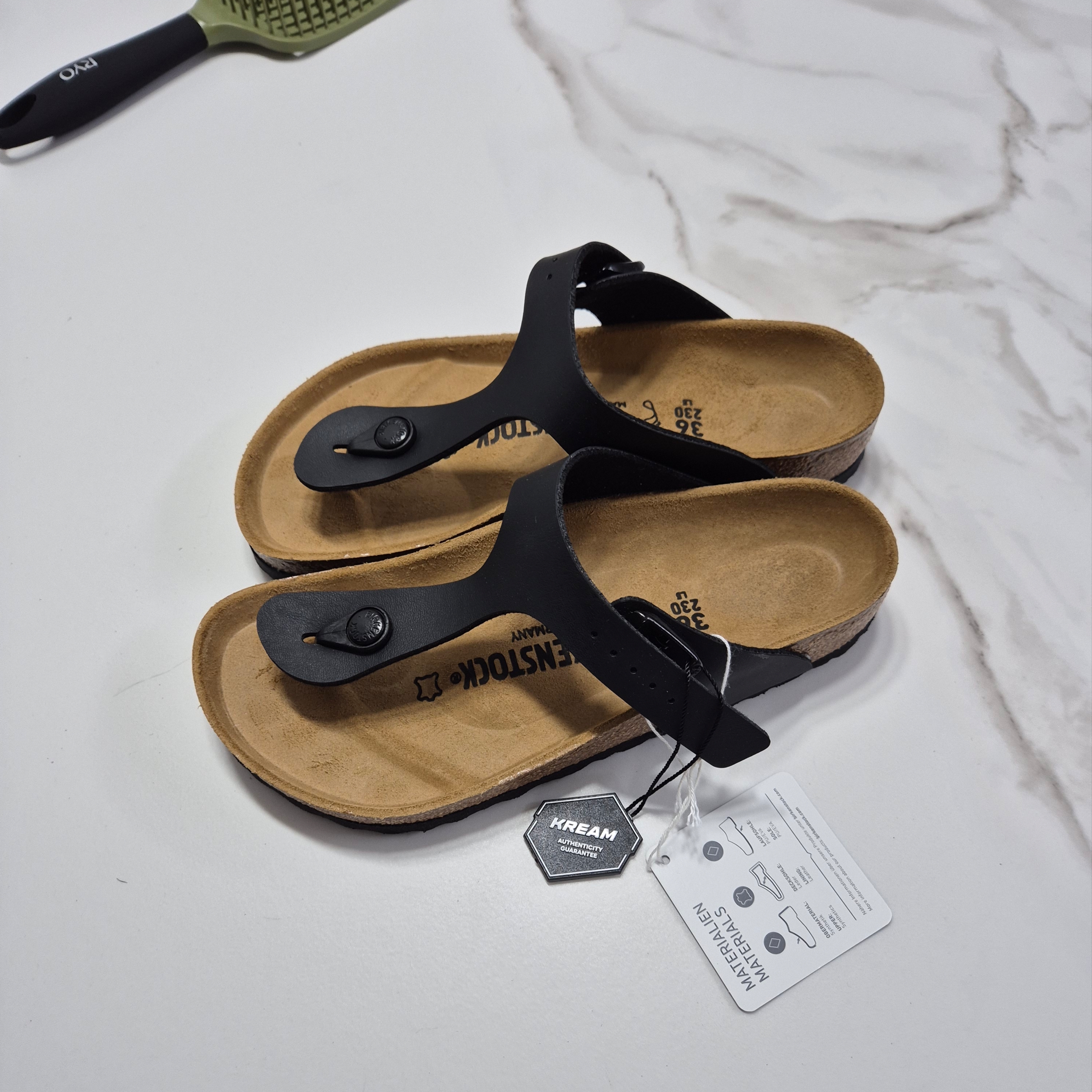Birkenstock Gizeh Black - Regular 착용 스타일 - 1