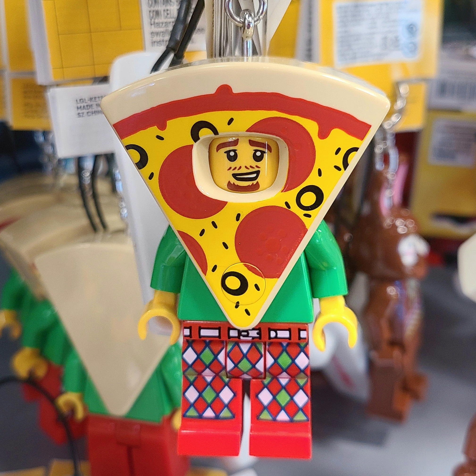 Lego Gear Hot Dog Guy Key Chain 착용 스타일 - 1