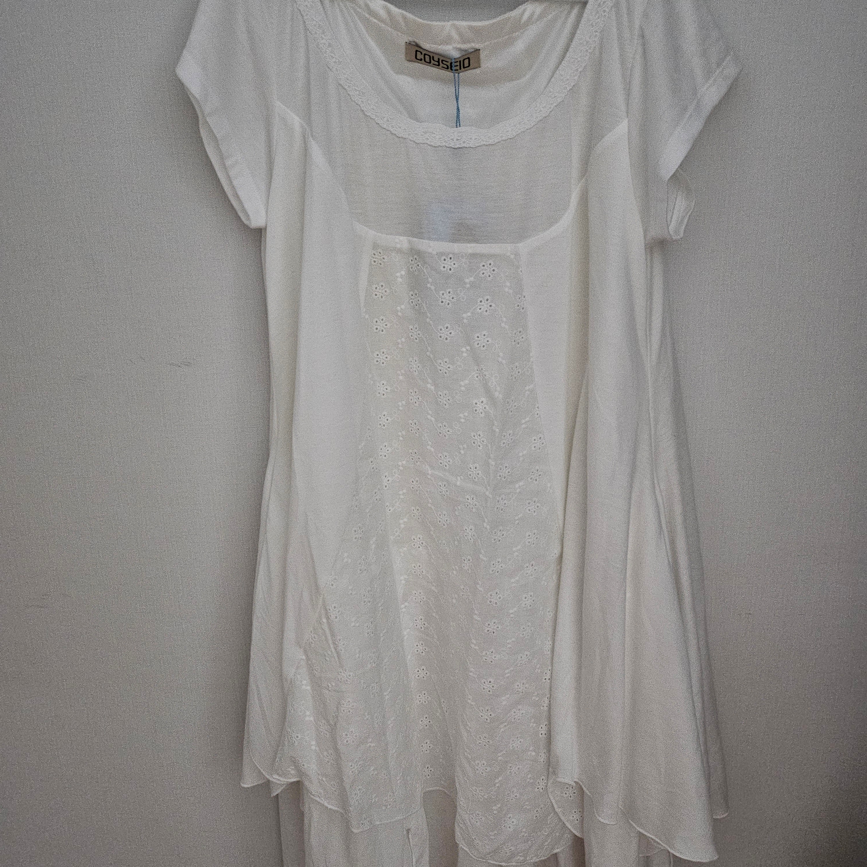 COYSEIO Flower One Piece White 착용 스타일