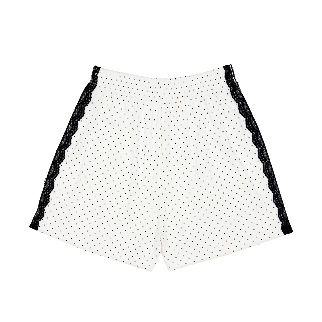 RG_PT_009_1 Rogin N Rosie Dot Detailed Side Race Shorts White